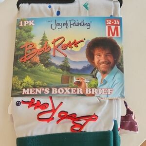 Bob Ross Men's Boxer Brief - Green and White